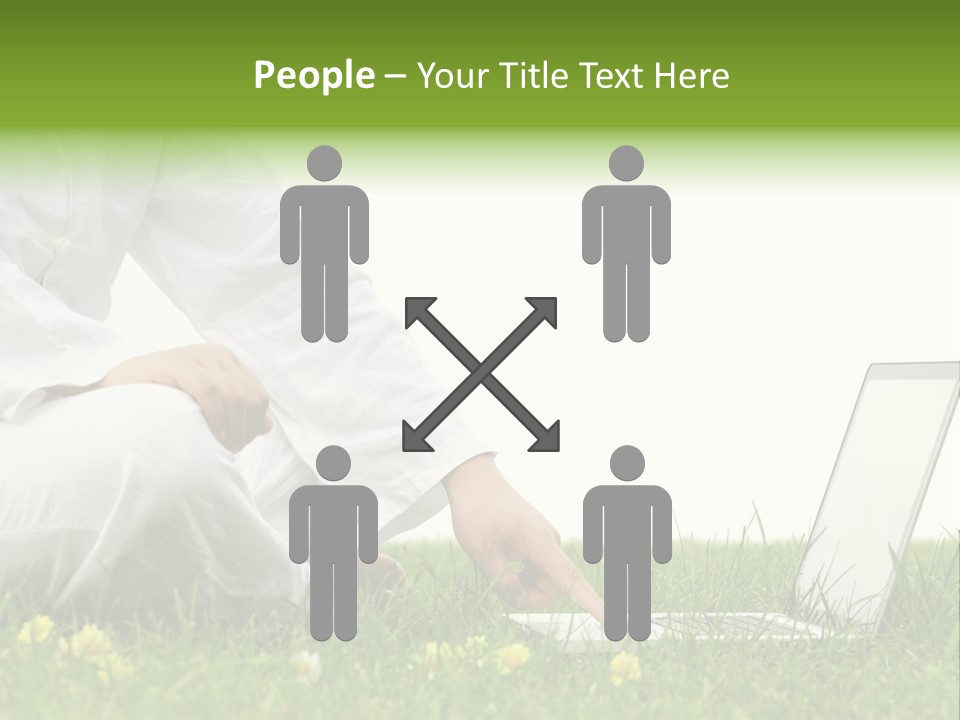 Young Laptop Summer PowerPoint Template