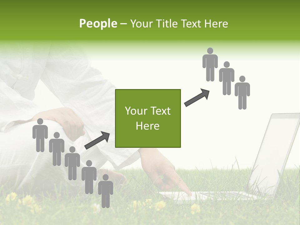 Young Laptop Summer PowerPoint Template