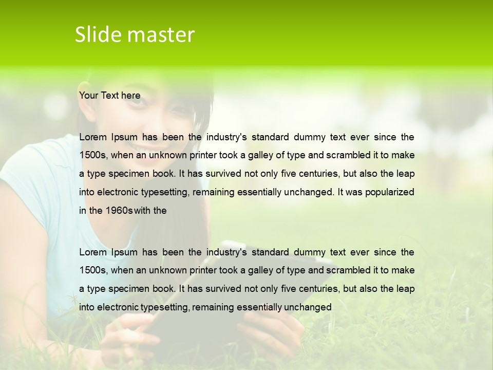 Happy Lifestyle Girl PowerPoint Template