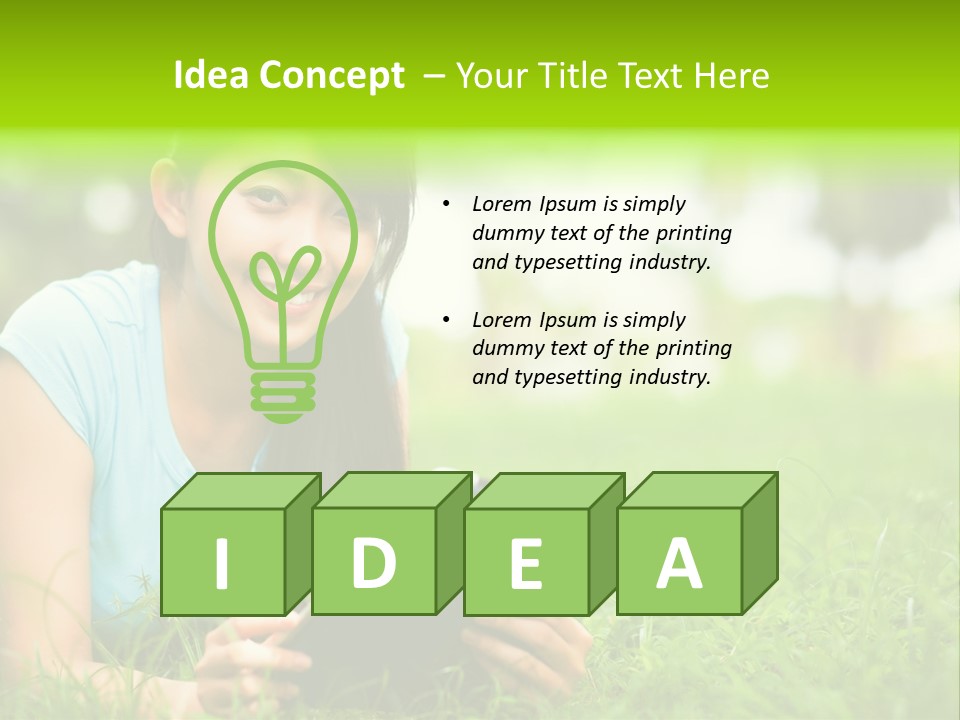 Happy Lifestyle Girl PowerPoint Template