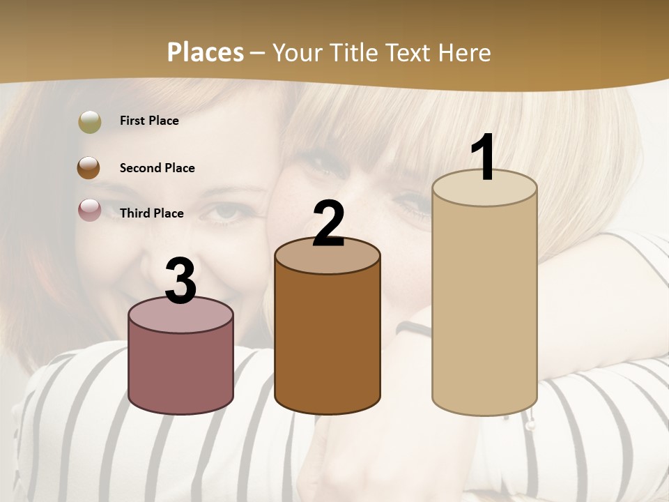 Blond Teenager White PowerPoint Template