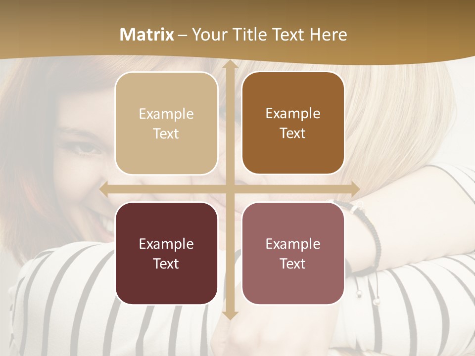 Blond Teenager White PowerPoint Template