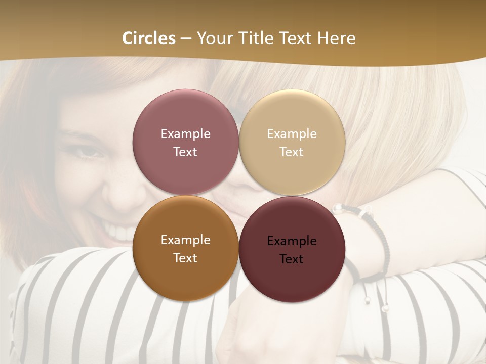 Blond Teenager White PowerPoint Template
