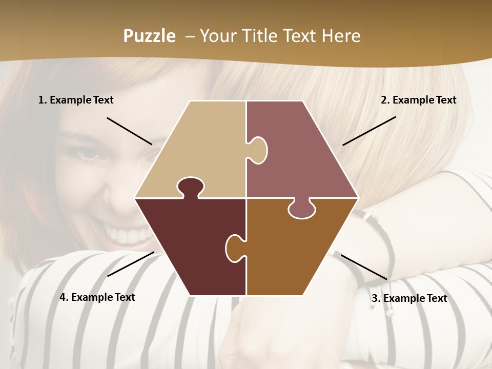 Blond Teenager White PowerPoint Template