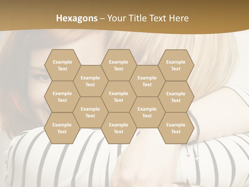 Blond Teenager White PowerPoint Template
