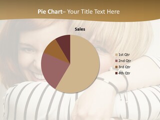 Blond Teenager White PowerPoint Template