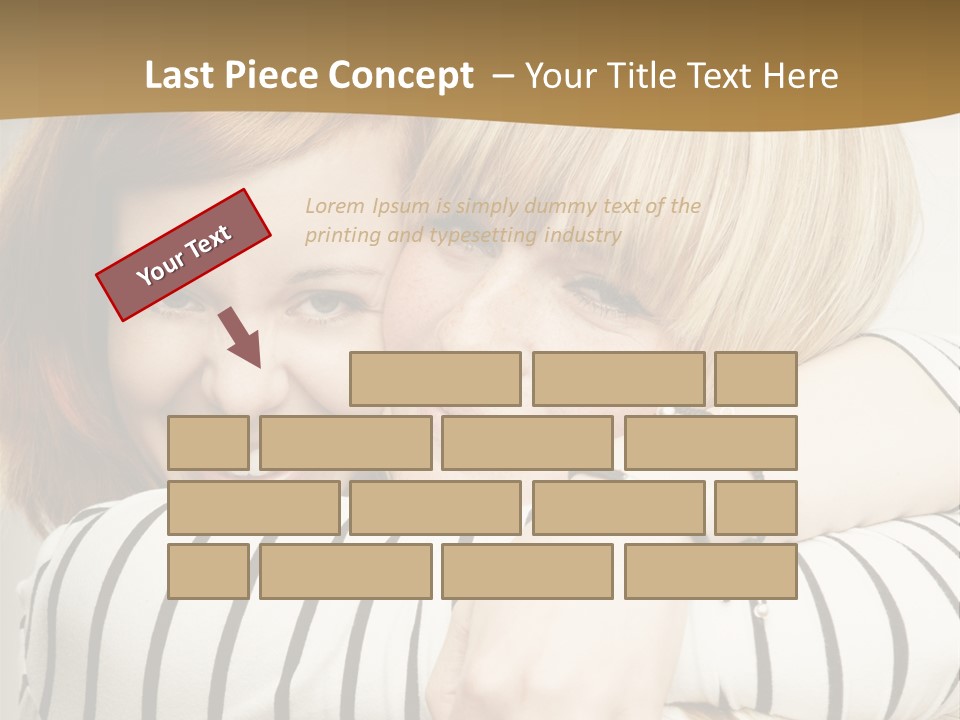 Blond Teenager White PowerPoint Template