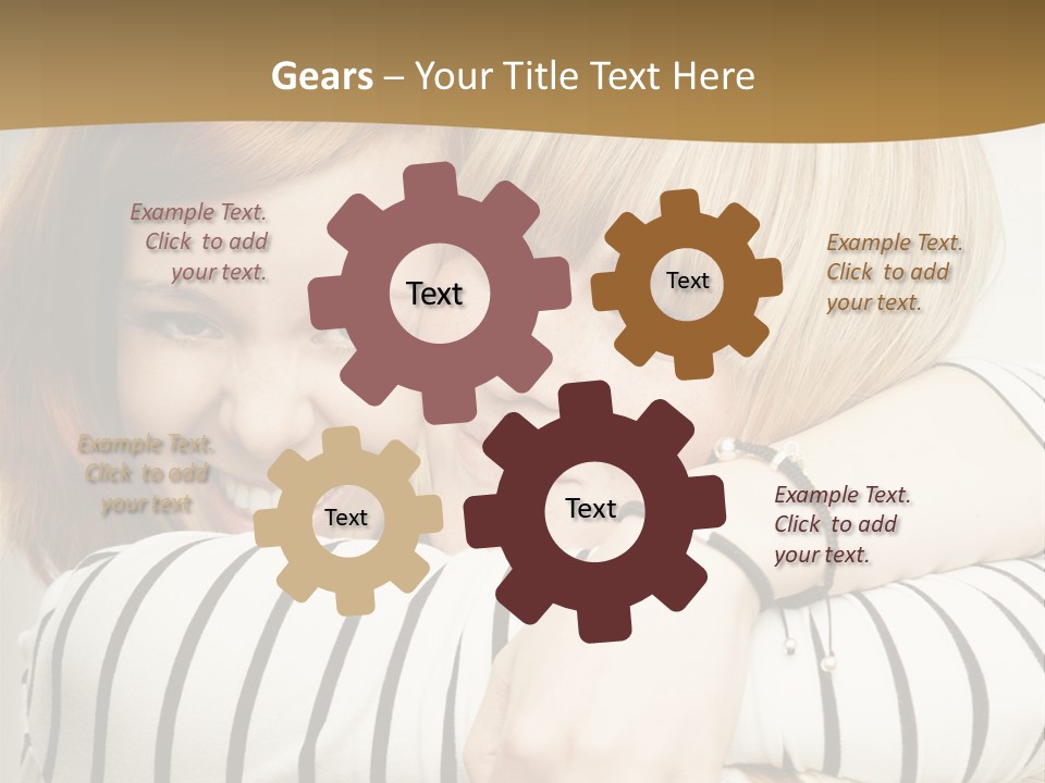 Blond Teenager White PowerPoint Template