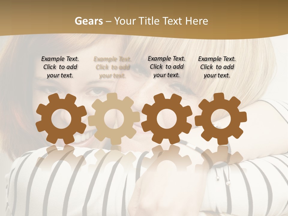 Blond Teenager White PowerPoint Template