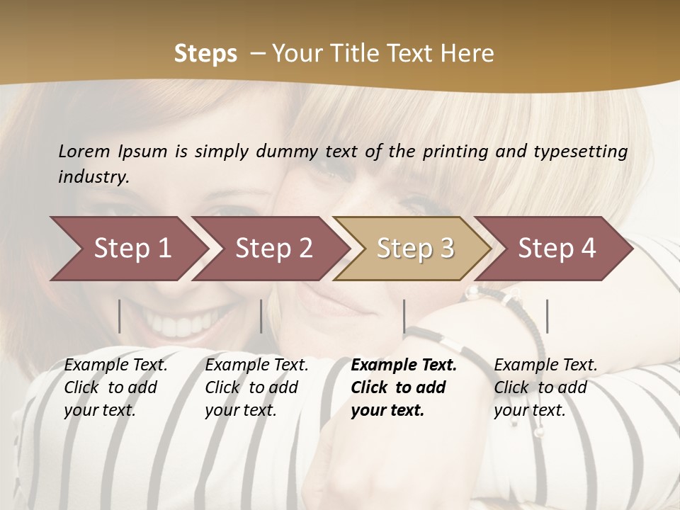 Blond Teenager White PowerPoint Template