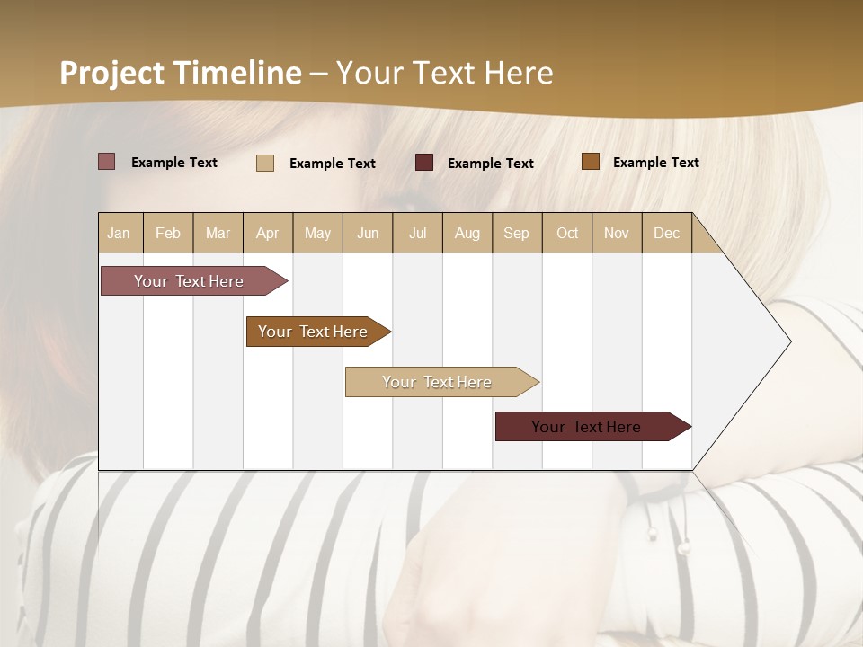 Blond Teenager White PowerPoint Template