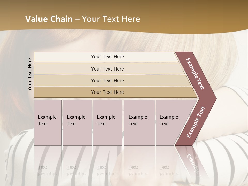 Blond Teenager White PowerPoint Template