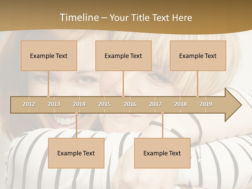 Blond Teenager White PowerPoint Template
