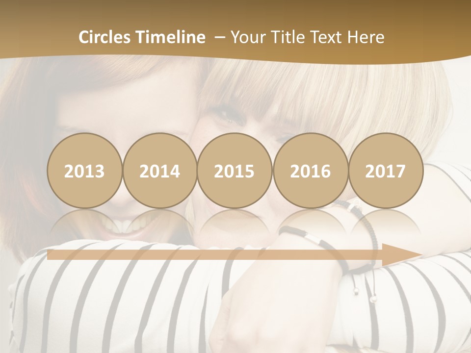 Blond Teenager White PowerPoint Template