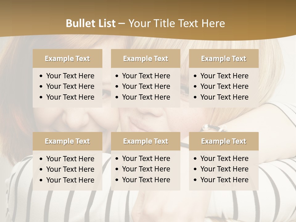 Blond Teenager White PowerPoint Template