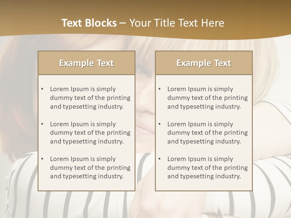 Blond Teenager White PowerPoint Template