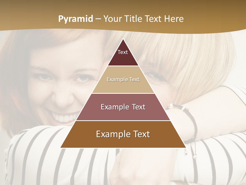 Blond Teenager White PowerPoint Template