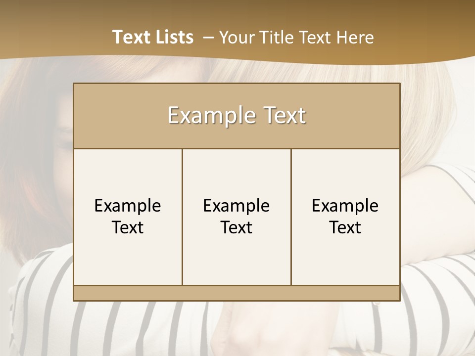 Blond Teenager White PowerPoint Template