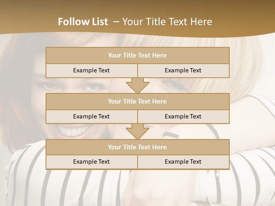 Blond Teenager White PowerPoint Template