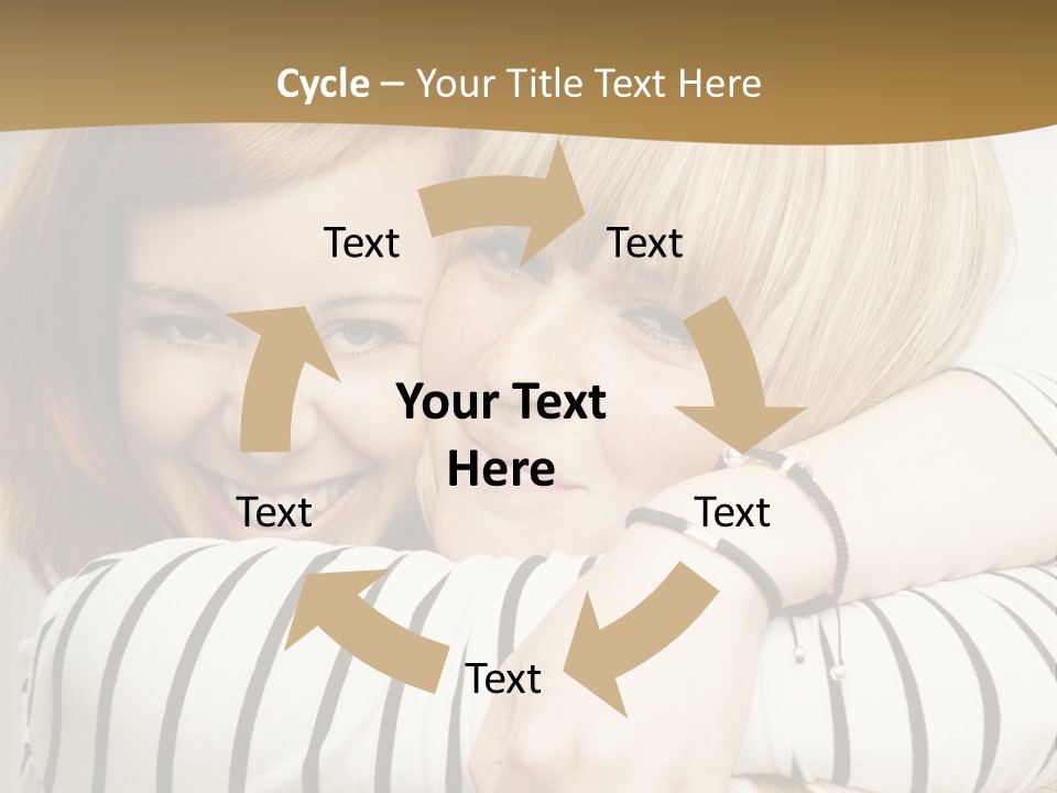 Blond Teenager White PowerPoint Template