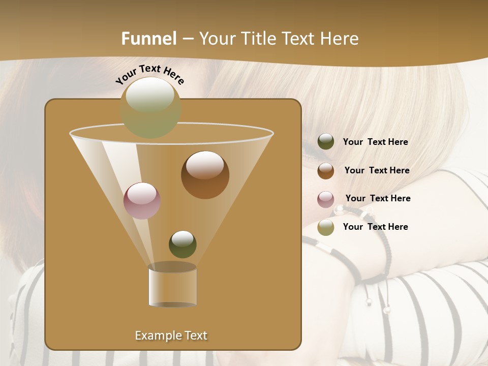 Blond Teenager White PowerPoint Template