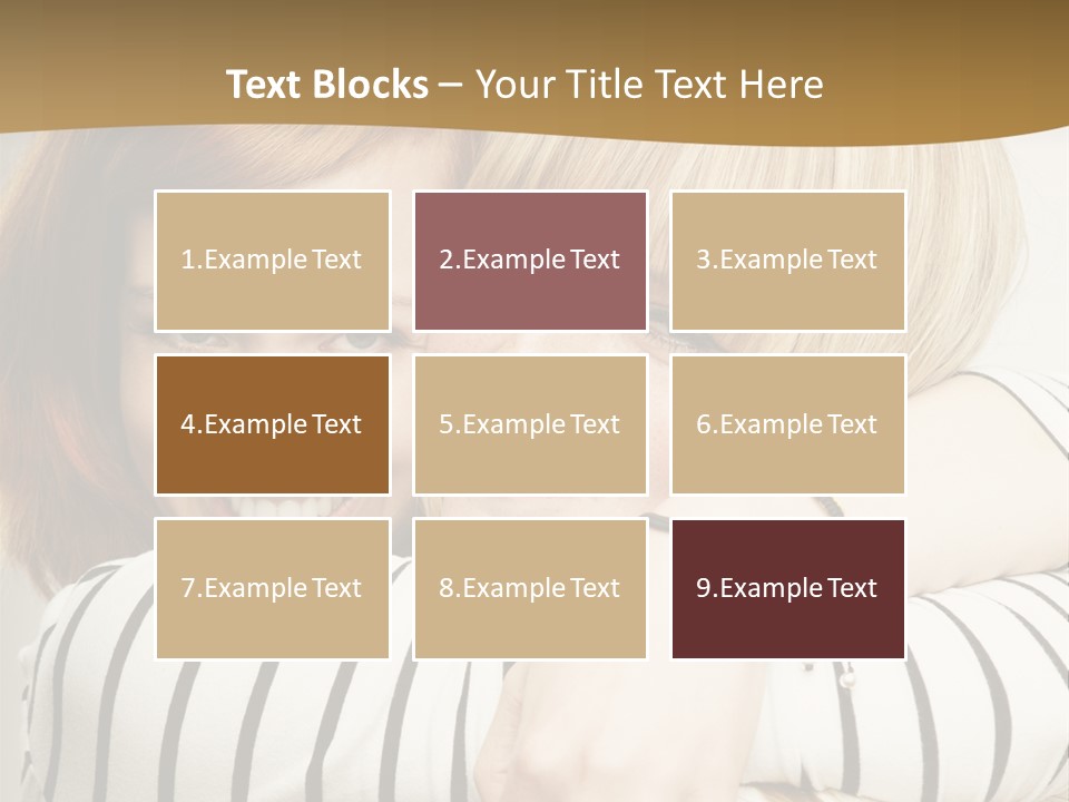 Blond Teenager White PowerPoint Template