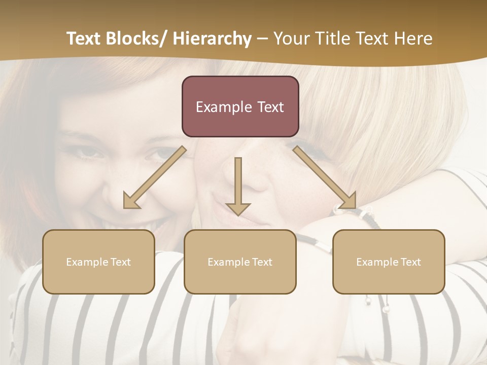 Blond Teenager White PowerPoint Template