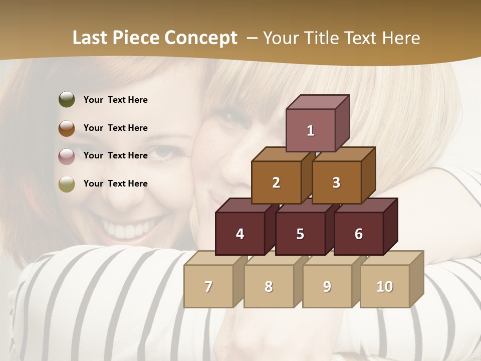 Blond Teenager White PowerPoint Template