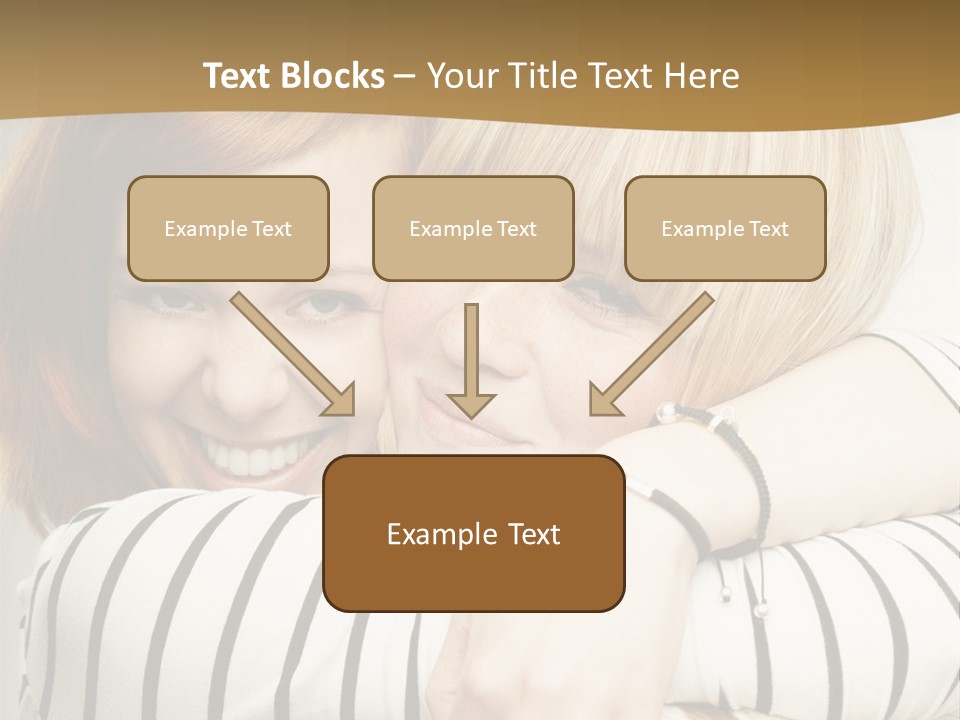 Blond Teenager White PowerPoint Template