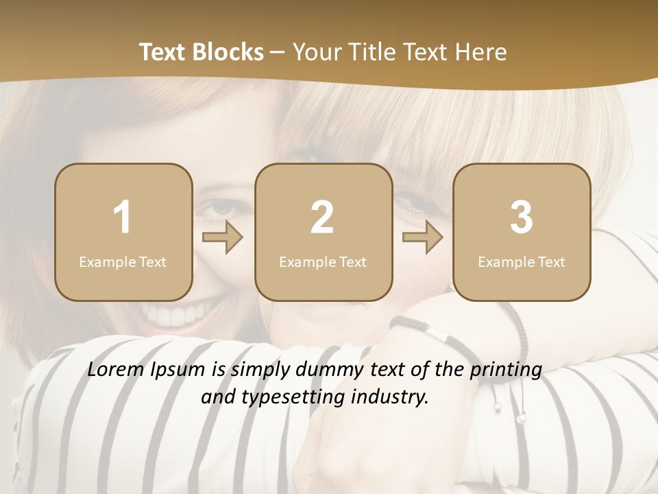 Blond Teenager White PowerPoint Template