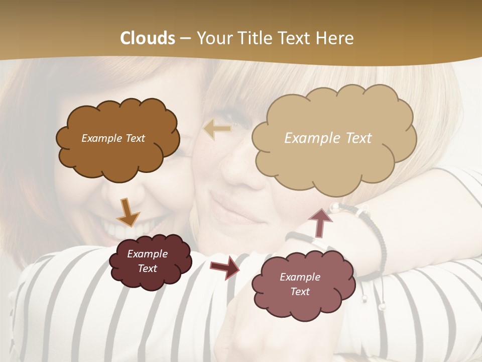 Blond Teenager White PowerPoint Template