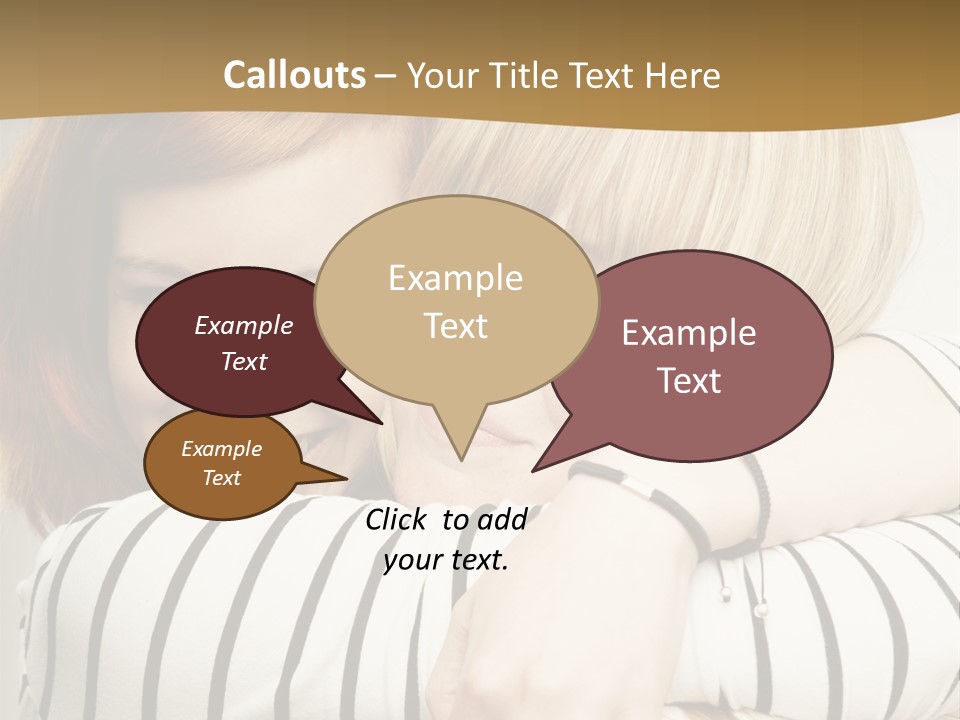 Blond Teenager White PowerPoint Template