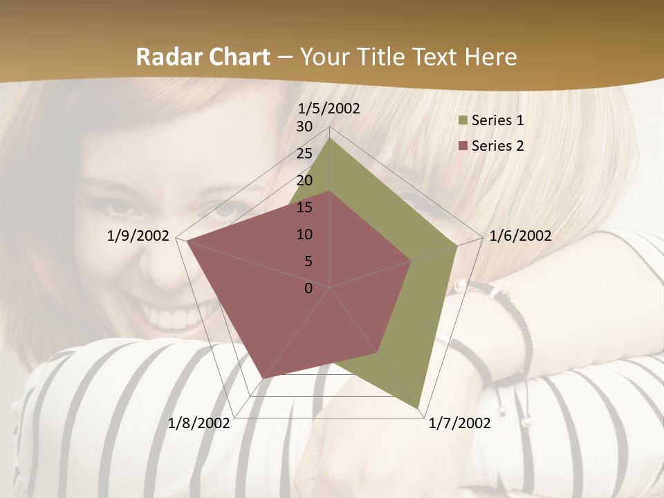 Blond Teenager White PowerPoint Template