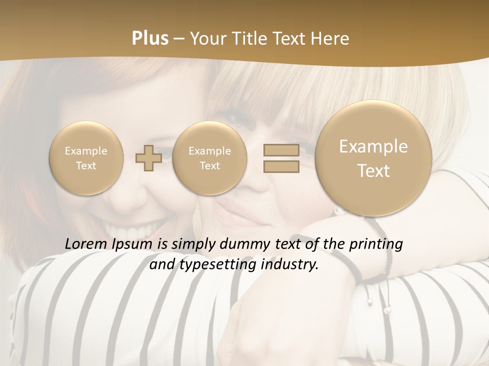 Blond Teenager White PowerPoint Template