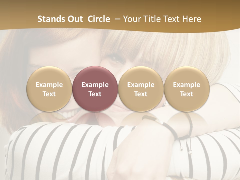 Blond Teenager White PowerPoint Template
