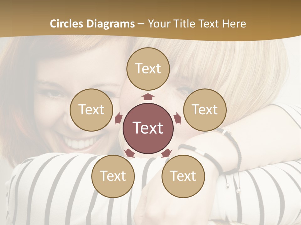 Blond Teenager White PowerPoint Template