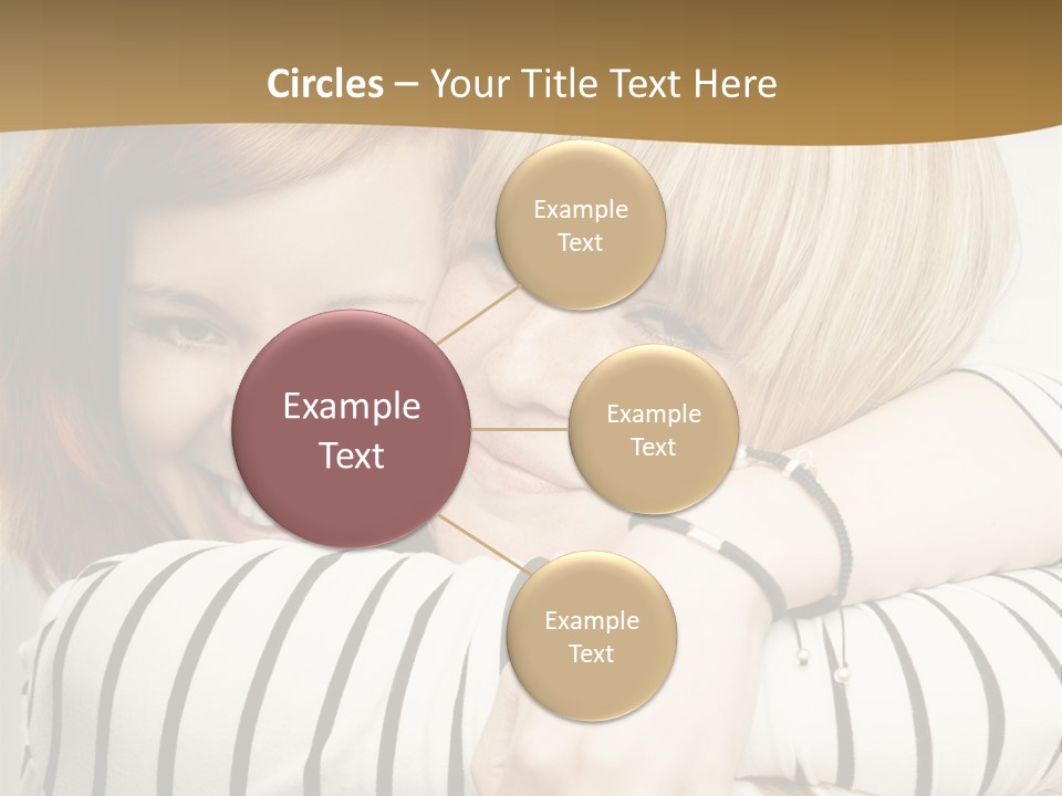 Blond Teenager White PowerPoint Template