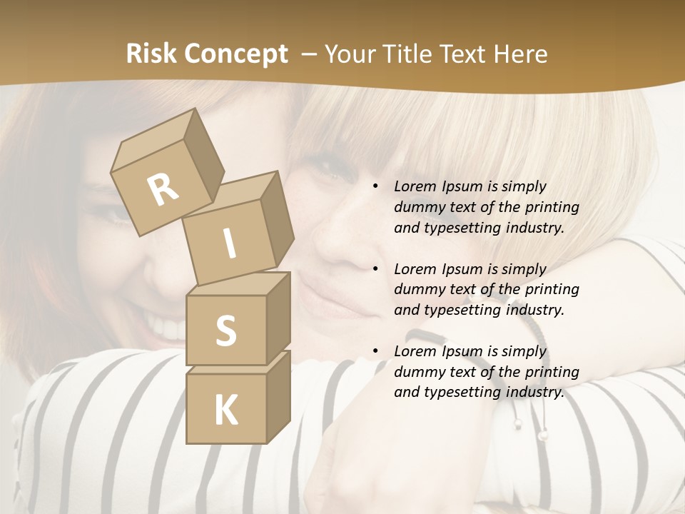 Blond Teenager White PowerPoint Template