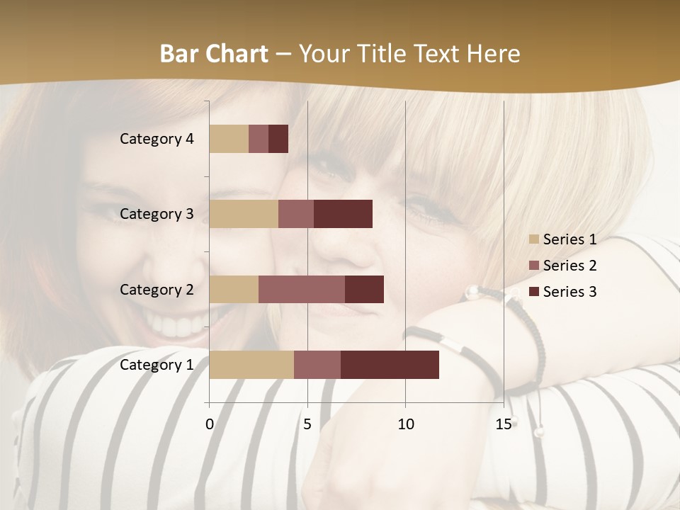 Blond Teenager White PowerPoint Template