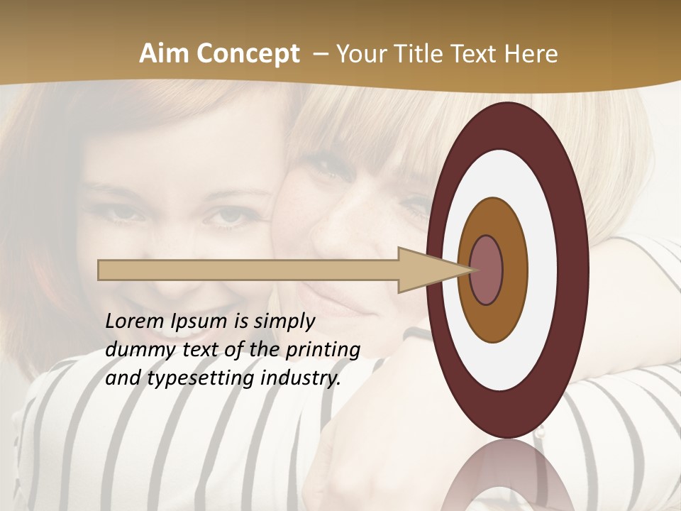 Blond Teenager White PowerPoint Template