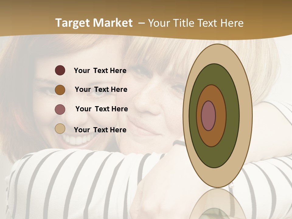 Blond Teenager White PowerPoint Template