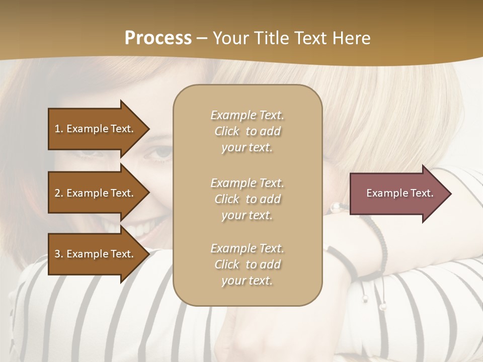 Blond Teenager White PowerPoint Template