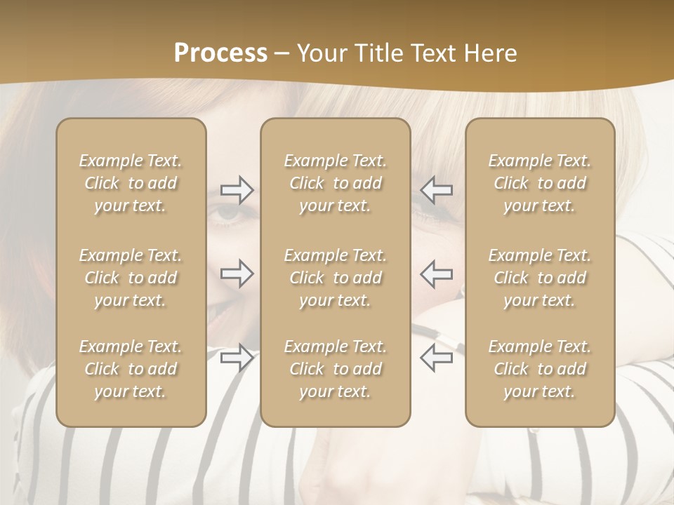 Blond Teenager White PowerPoint Template