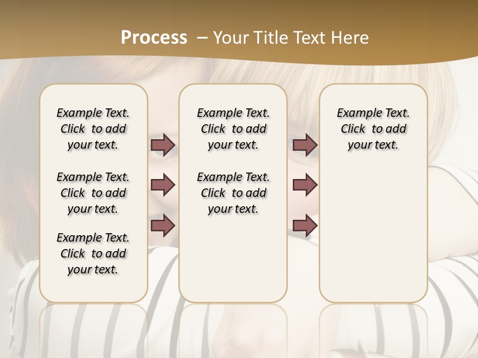 Blond Teenager White PowerPoint Template