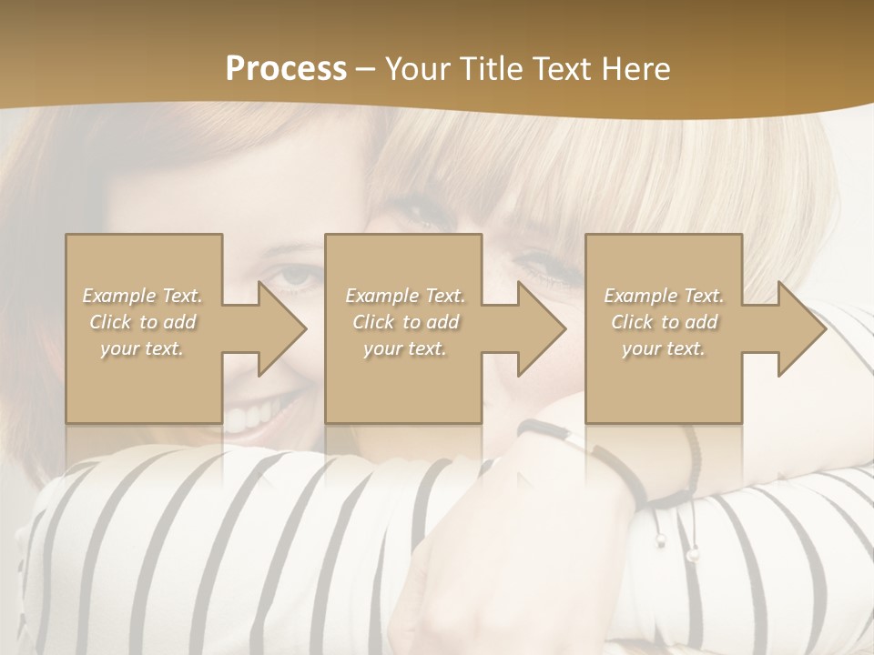 Blond Teenager White PowerPoint Template