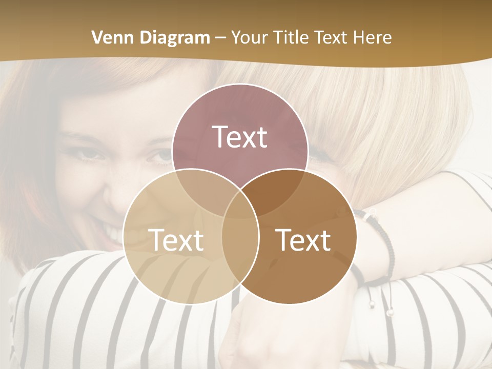 Blond Teenager White PowerPoint Template