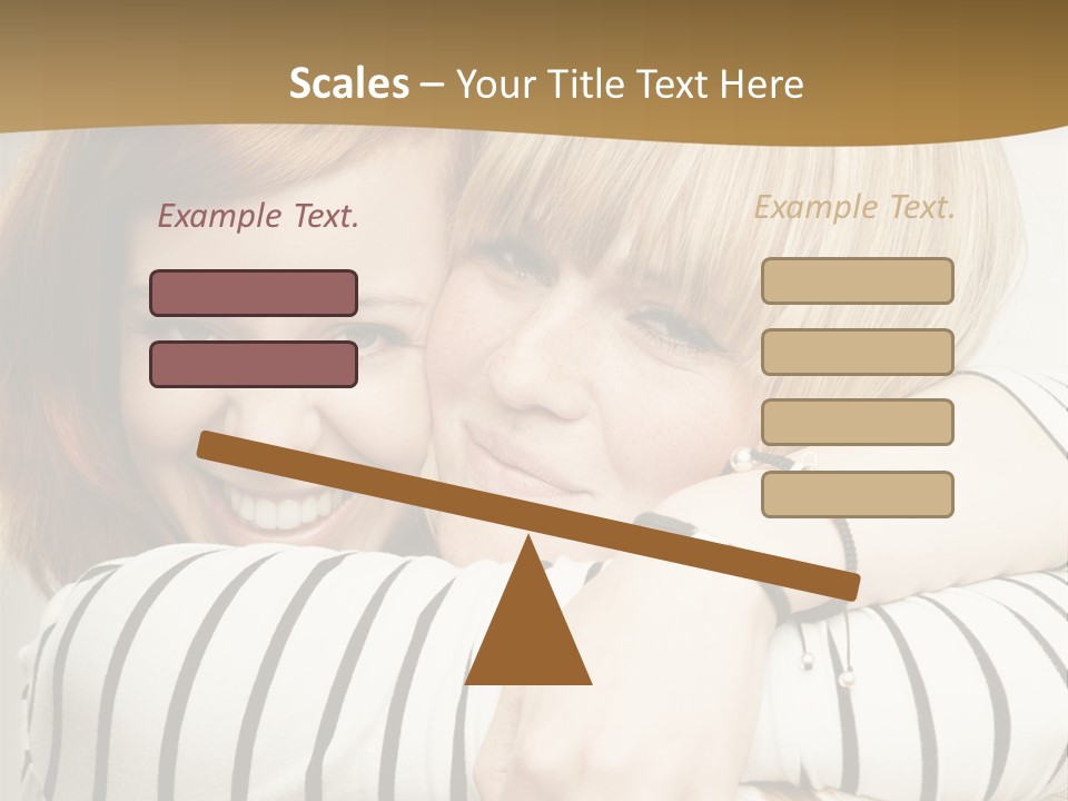 Blond Teenager White PowerPoint Template