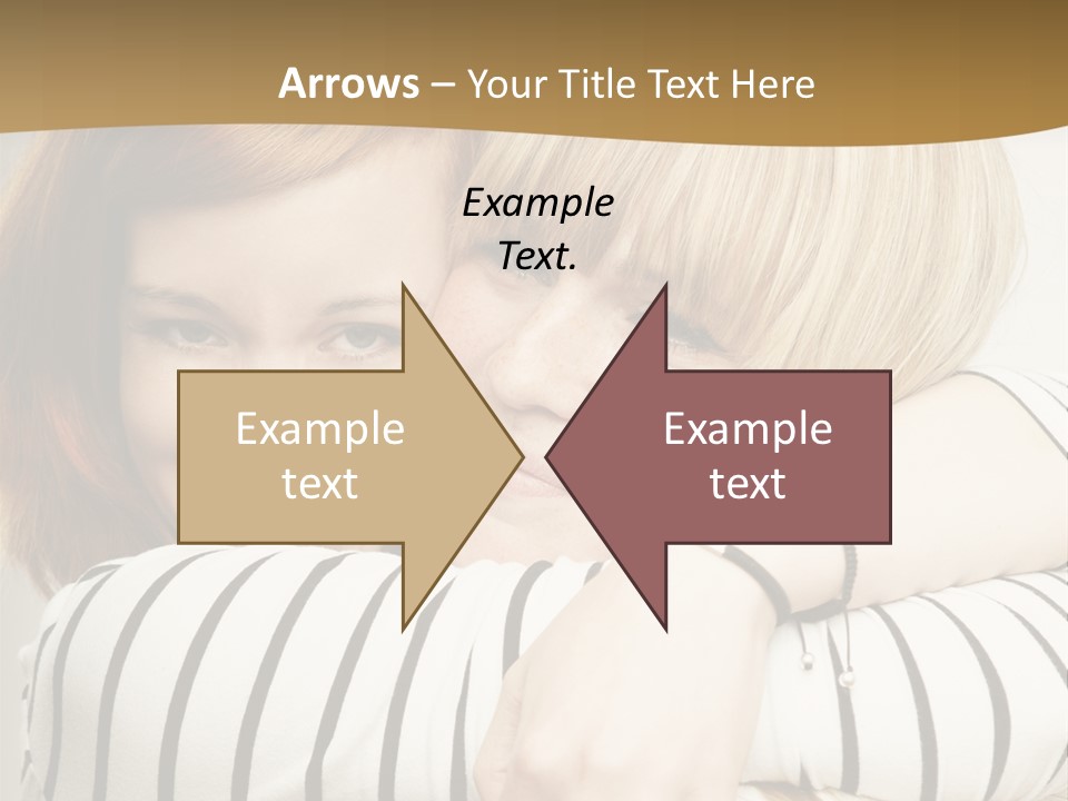 Blond Teenager White PowerPoint Template