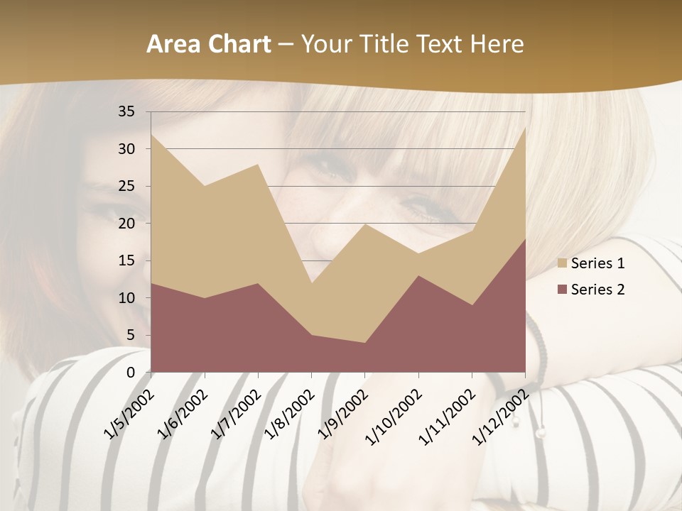 Blond Teenager White PowerPoint Template