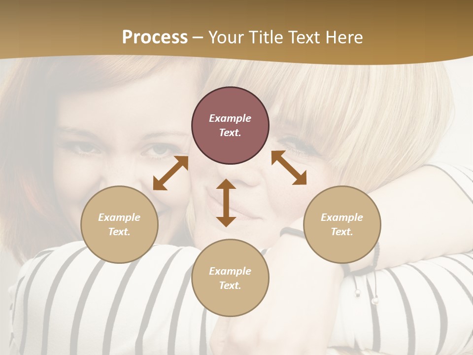 Blond Teenager White PowerPoint Template